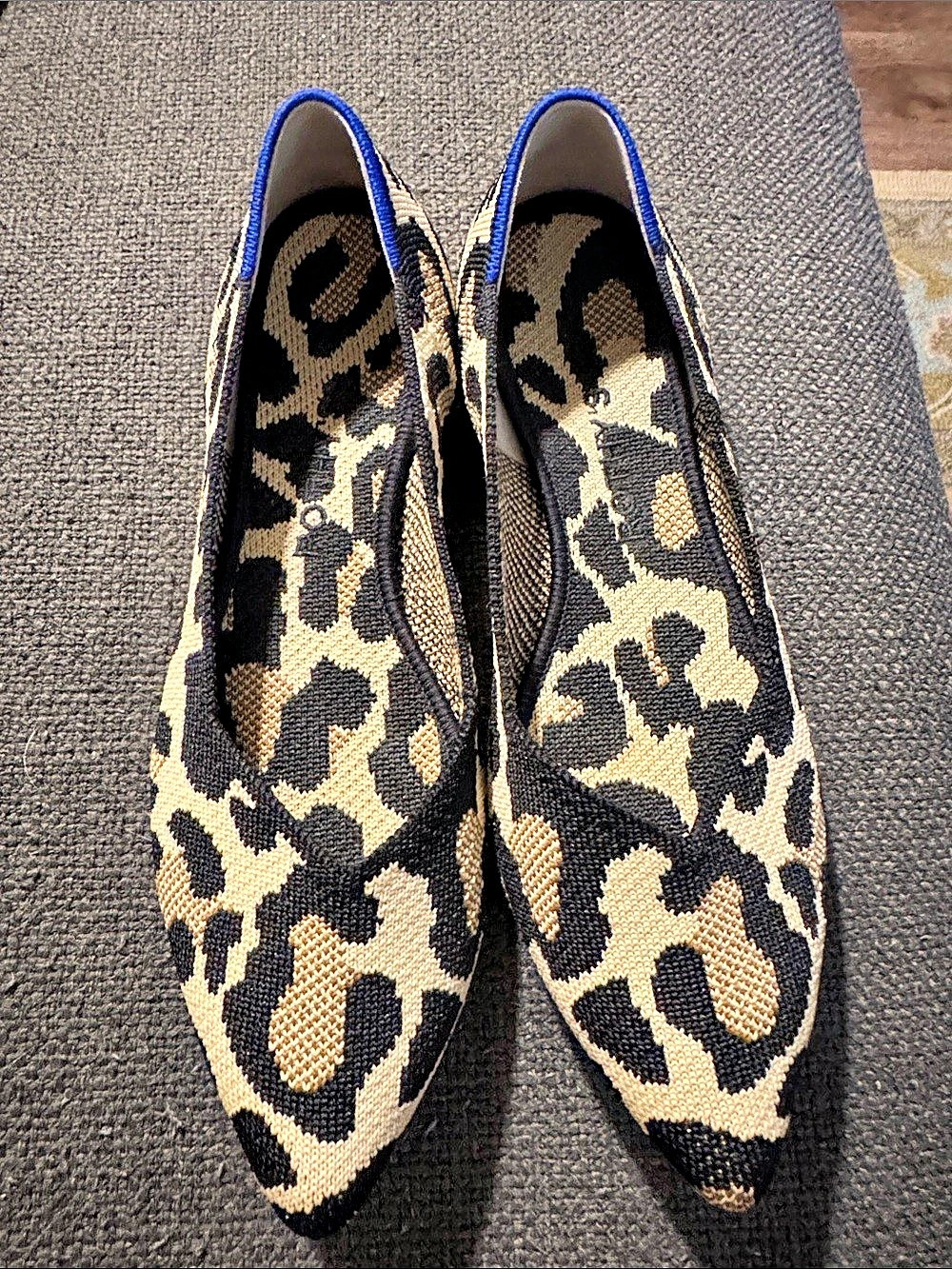 Rothy's The Point Leopard Pointed-Toe Flats US 8